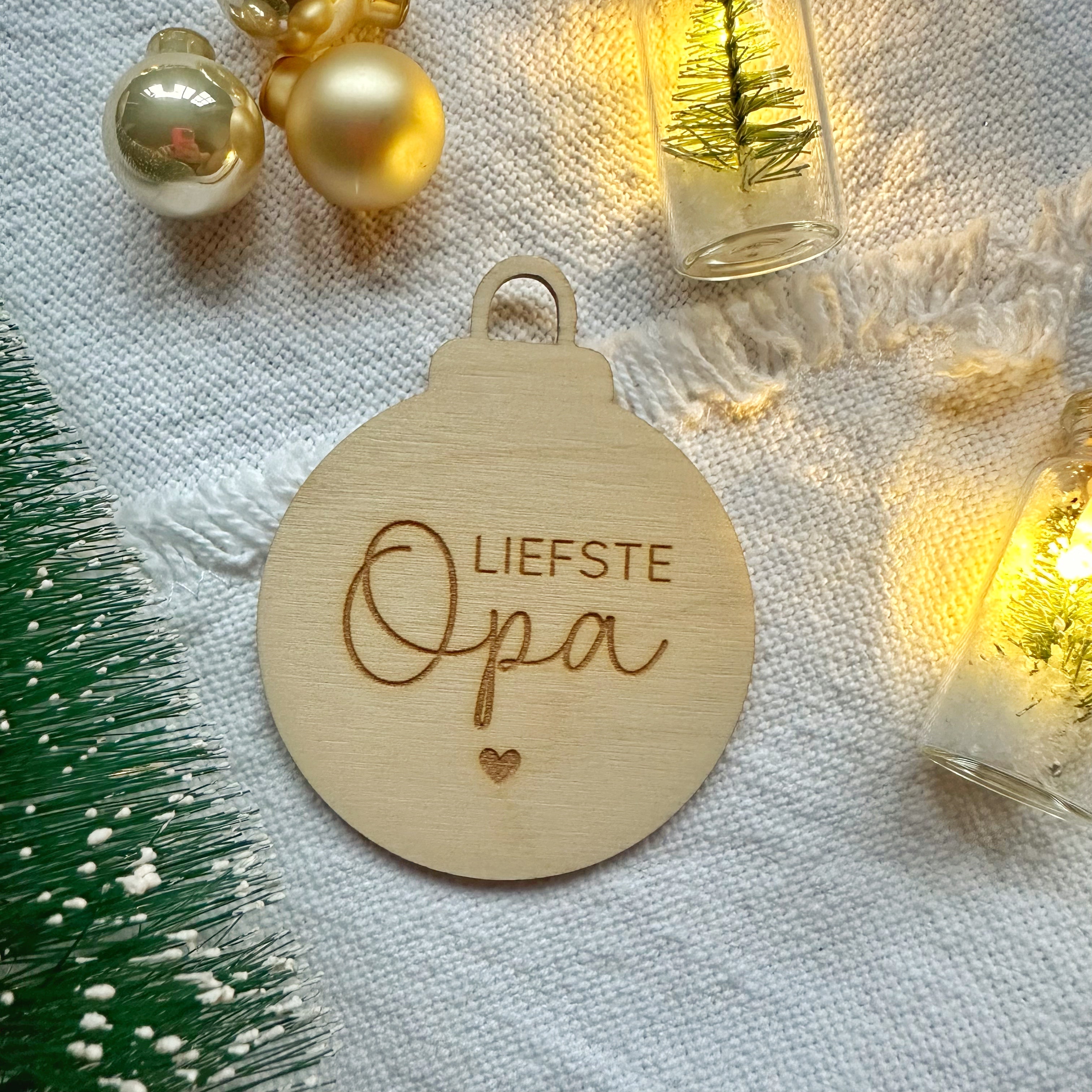 Liefste ... | houten kerstbal